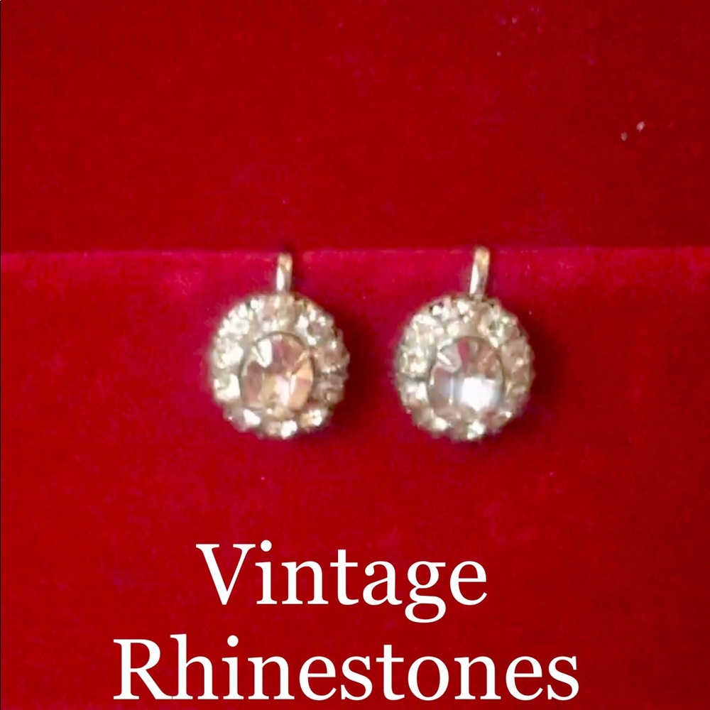 Vintage rhinestone earrings